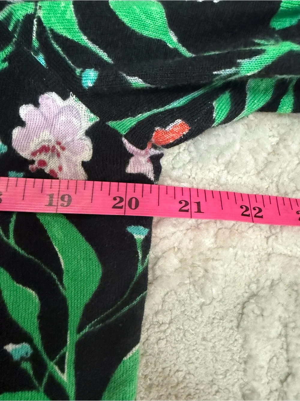 Kate Spade Live Colorfully L Floral Hummingbird Cardigan Black Cotton 3/4 Sleeve